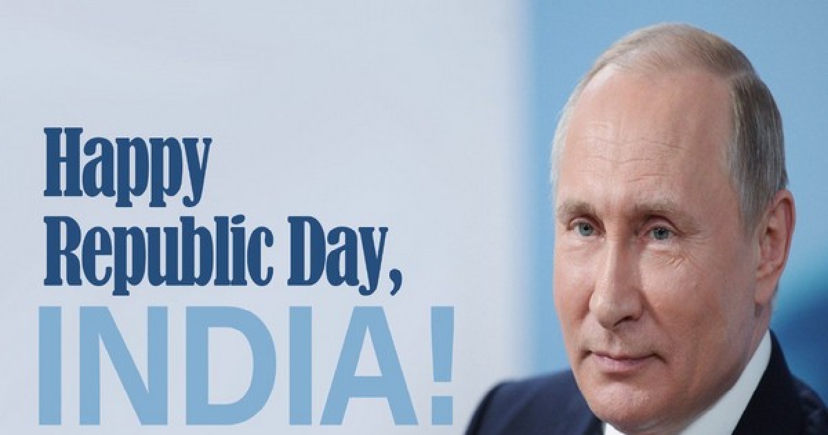 Putin sends congratulatory message to India on occasion of Republic Day